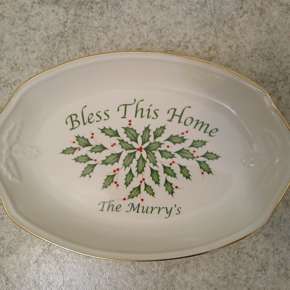 "The Murry's" Lenox Dimension Collection Holiday "Bless this Home" Personalized